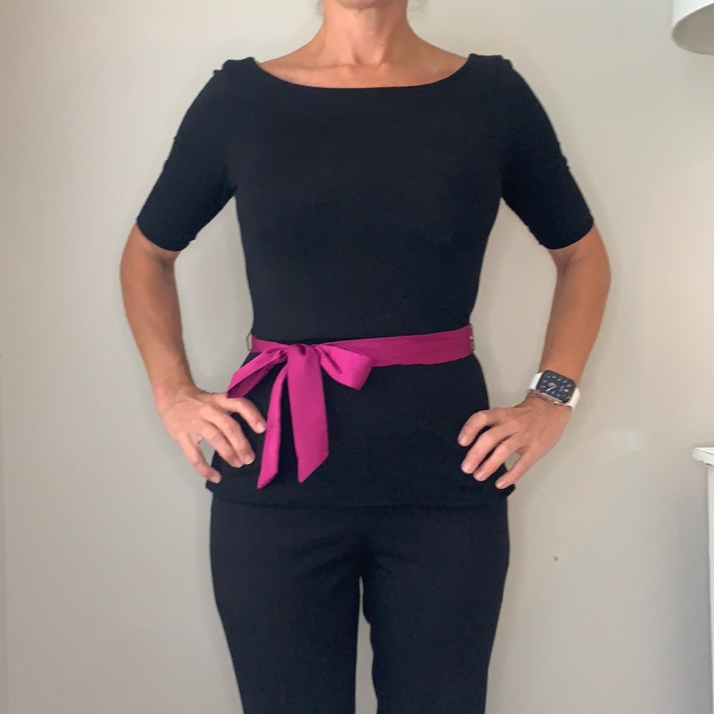 WHBM black blouse